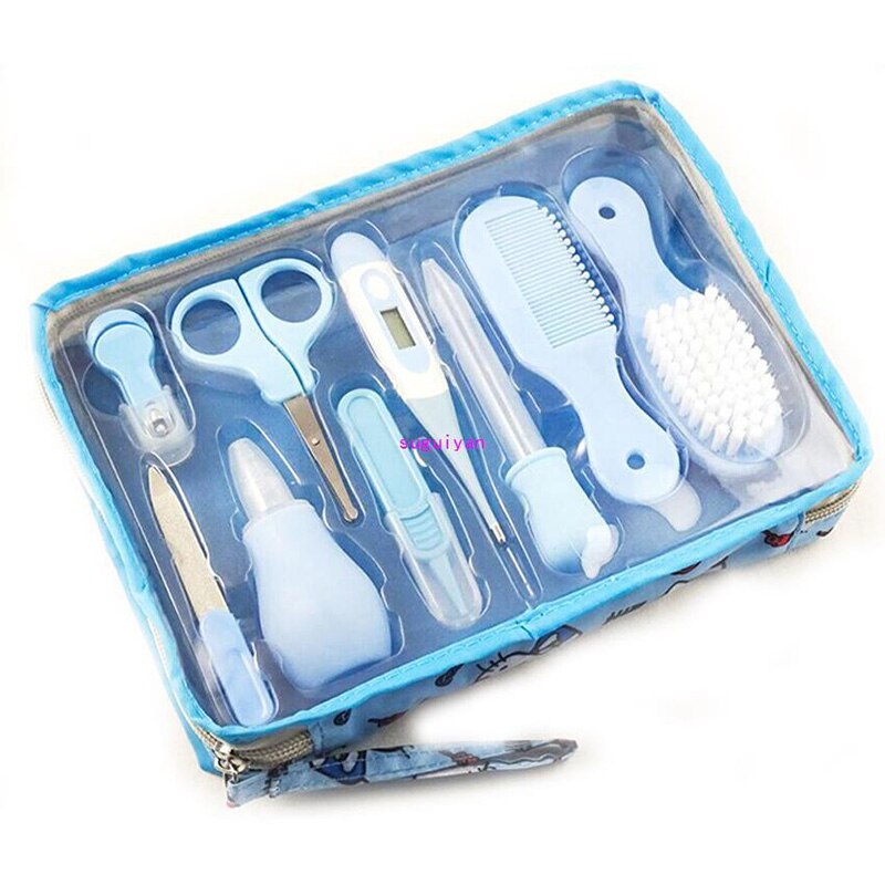 8/10/13pcs/set Baby Nail Trimmer Kit Newborn Hygiene Kit Grooming Set Thermometer Clipper Scissor Kid Toiletries for Baby