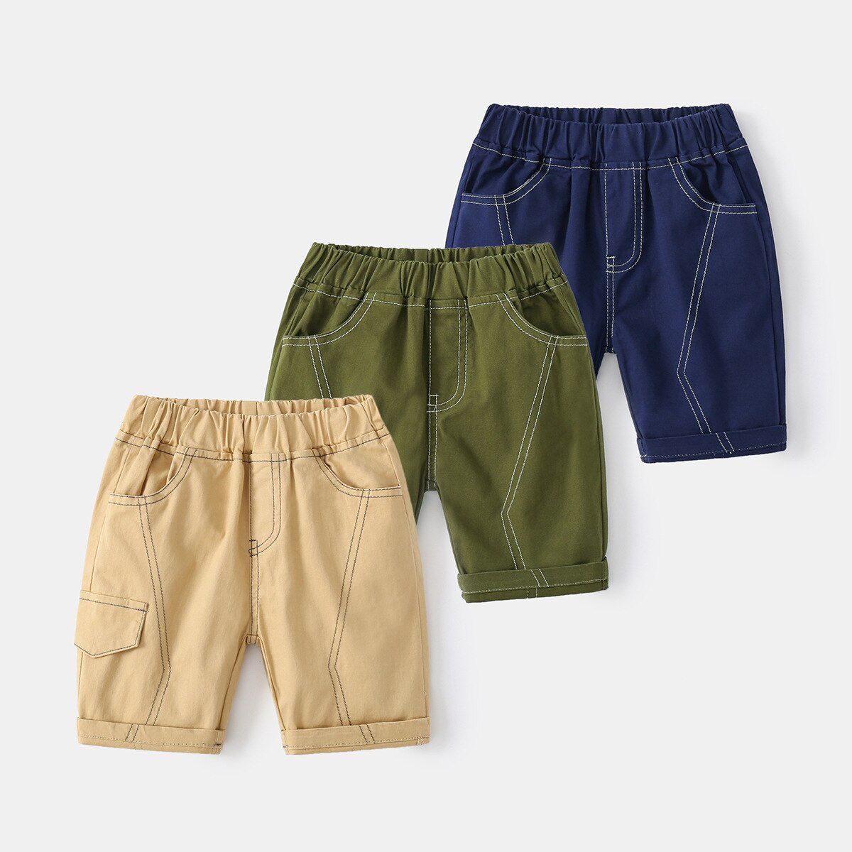 Vêtements d'été en coton pour bébés garçons, Shorts taille moyenne, à la , bas pour hommes, tenue pour nourrissons, 3-8T