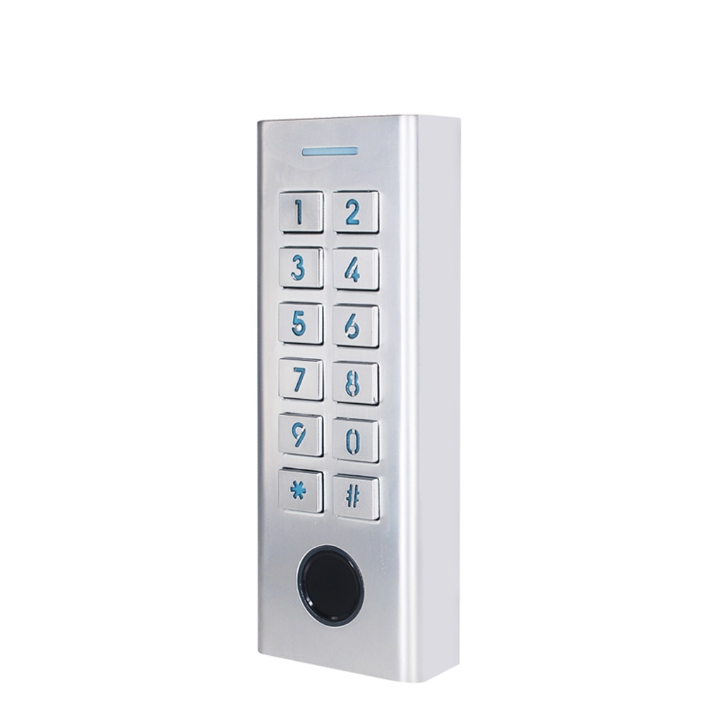 Independiente impermeable IP66 de Control de acceso de la huella digital lector RFID teclado estrecha tamaño pequeño marco de puerta teclado táctil w/luz de fondo