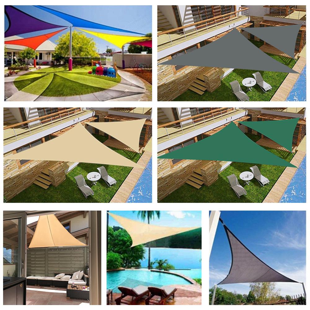 Sun Shade Sail Triangle 3x3x3m with Fixing Kit 98%UV-Protection Breathable Awning Canopy for Garden Outdoor Patio Grey