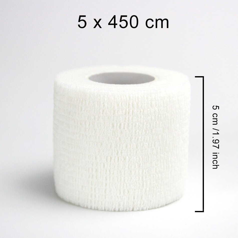 WorthWhile 5CM*450CM Self Adhesive Elastic Bandage Non-woven Fabric Tape Fitness Gear Knee Elbow Support Injury Pad: White