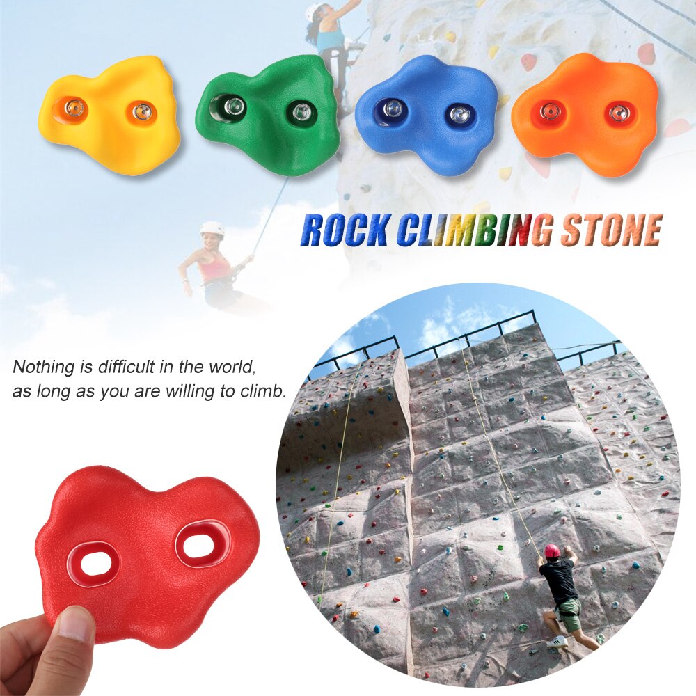 5/10 stk børn klatring legetøj til børn træ væg sten plast indendørs udendørs klatring sten hånd fødder holder greb kits