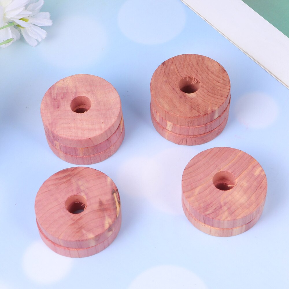 30Pcs Cederhout Ring Circular Bug Muggen Ring Houten Ronde Chips Motbestendig Garderobe Ceder Chip