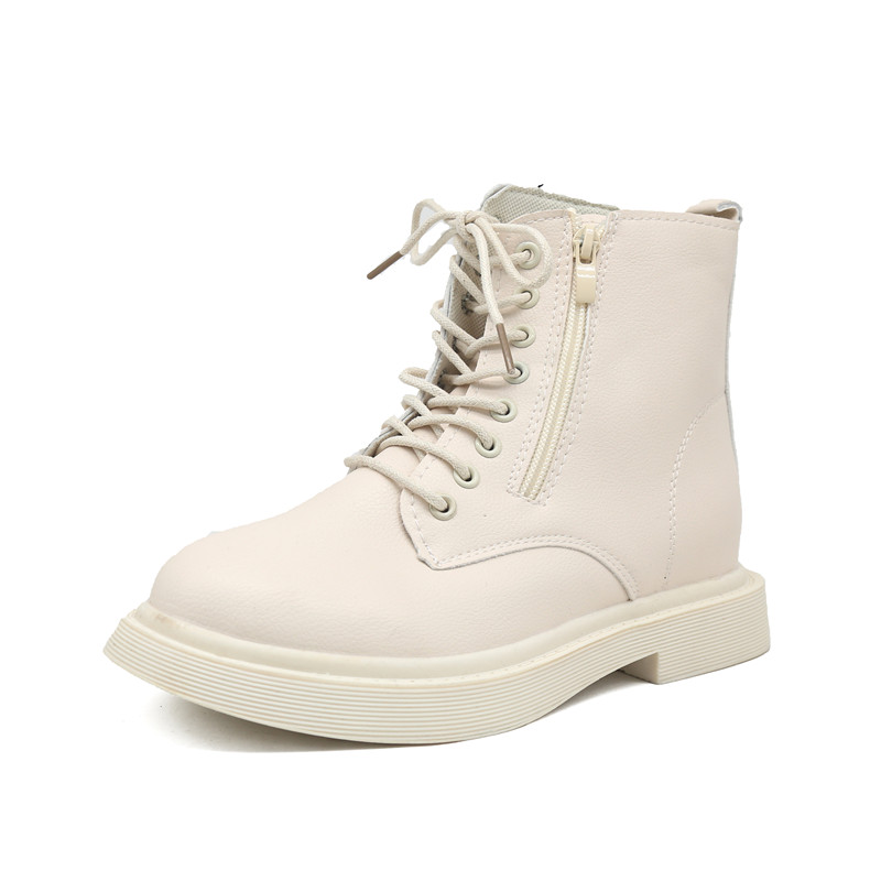 Retro Martin boots female British wind side zipper motorcycle boots casual short boots wild trend flat boots