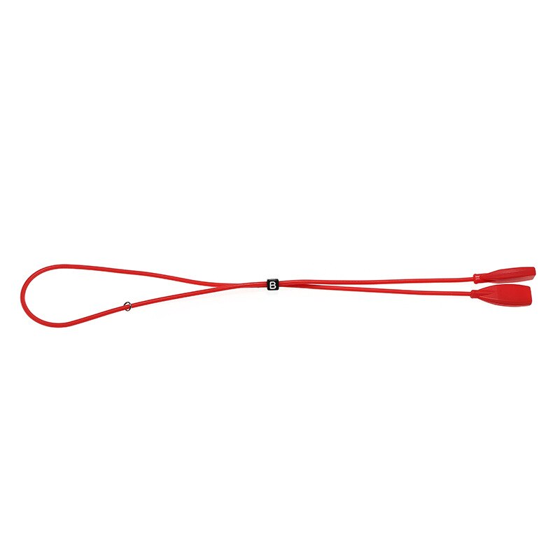 Correas elásticas de lentes de silicona antideslizantes para gafas deportivas cuerdas de cuerda con ganchos para los oídos gafas de sol soporte de cordón de banda de cadena: Rojo