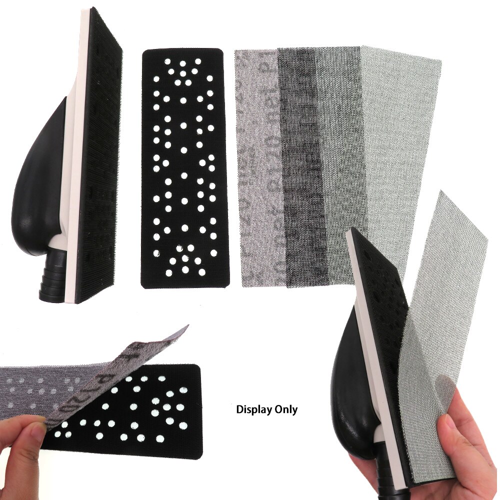 Discos de lijado de malla antipolvo para coche, lija abrasiva de bucle de gancho seco de 125x70mm, grano 80-320 para pulido de vidrio y madera