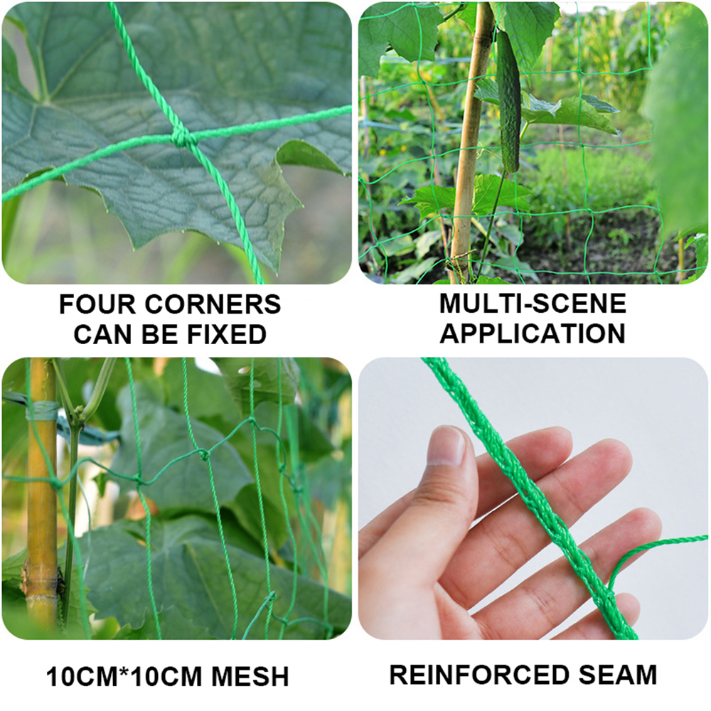 1pc Hi Nylon Garden Netting Loofah Morning Glory Flowers Vine Plants Climbing Net Cucumber Vine Grow Holder Brackets