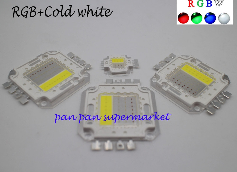 4 w 10 w 20 w 30 w 50 W RGBW High Power LED CHIP RGB Wit Lamp Lamp DIY