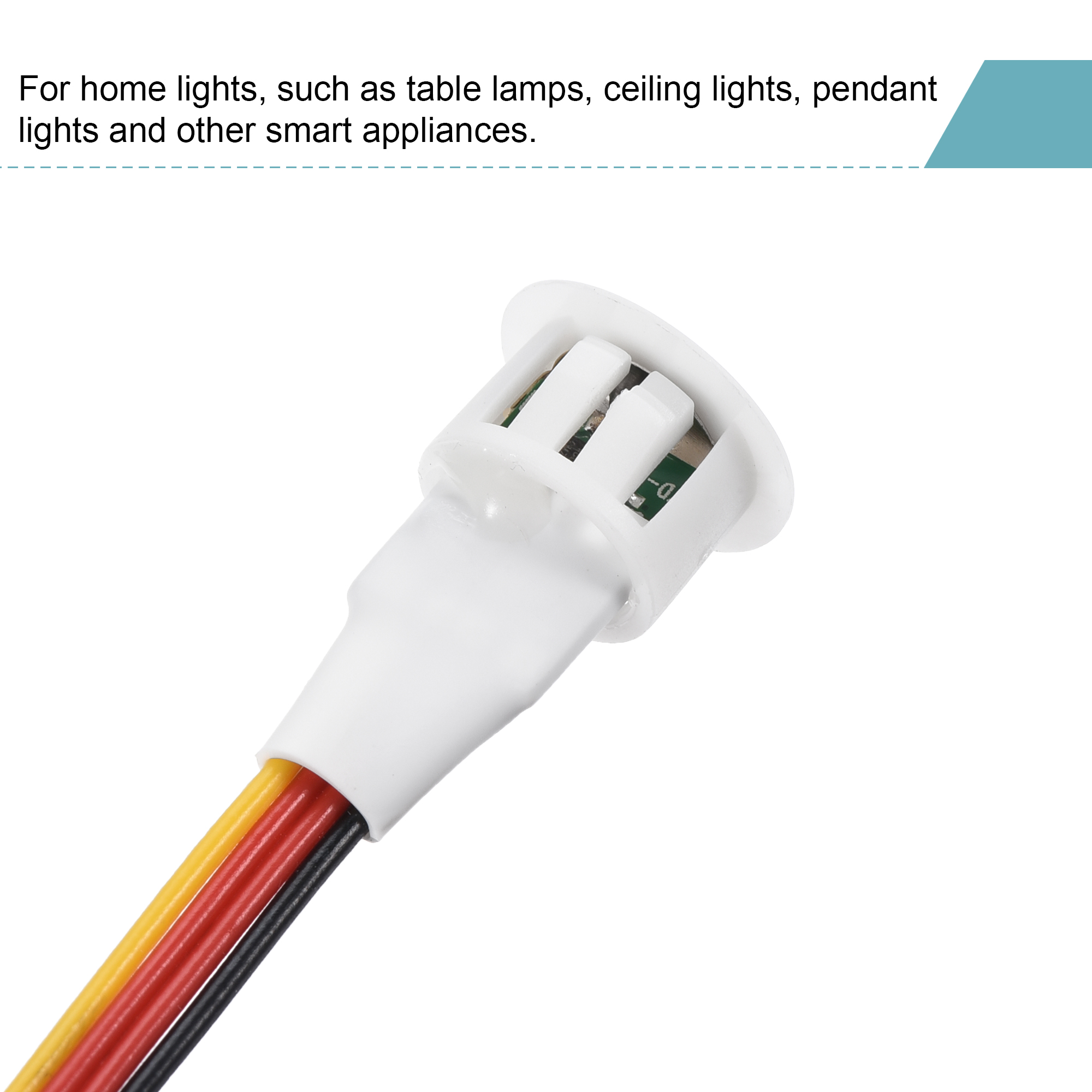 Uxcell DC 5V Touch Dimmer Switch 13mm Diameter Snap-in Mount White for LED Lights Strip Lights