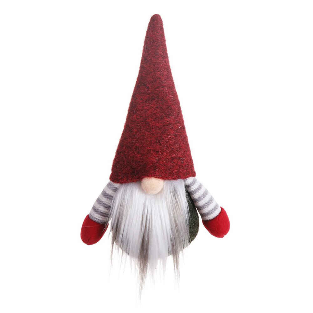 Jul ansigtsløs gnome santa xmas træ hængende indretning julepynt dukke legetøj  dc120: Rød-c