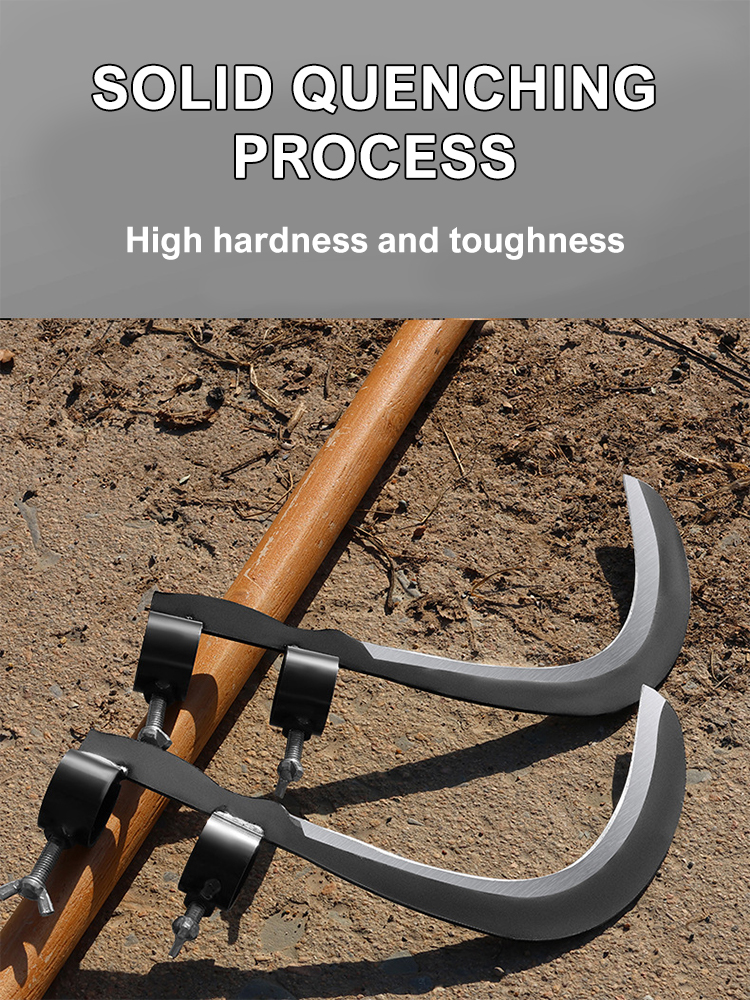 Multifunctionele Draagbare Gras Sikkel Snijkop Tarwe Grasmaaier Tuinieren Gras Wieden Mes Boerderij Zeis Sikkel Tuingereedschap