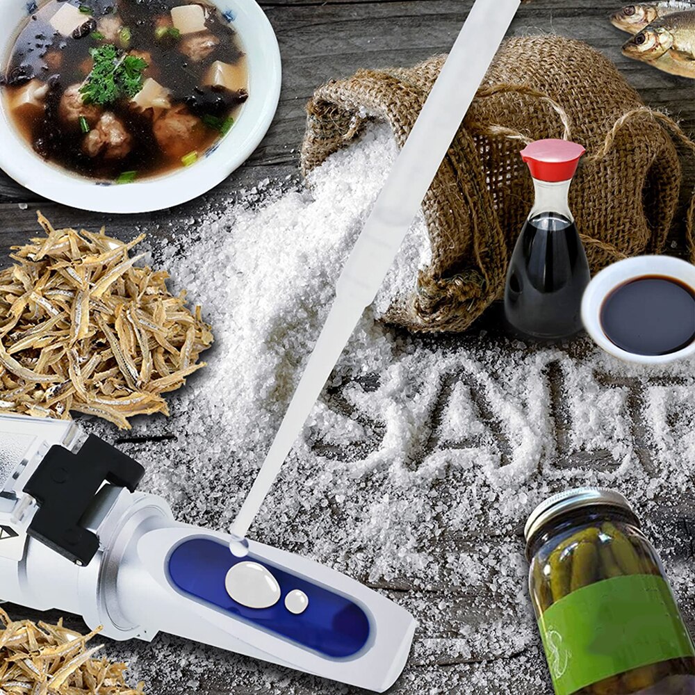 Hand Held 2In1 Salinity Refractometer With Automatic Temperature Compensation For Seawater And Marine Fishkeeping Aquarium