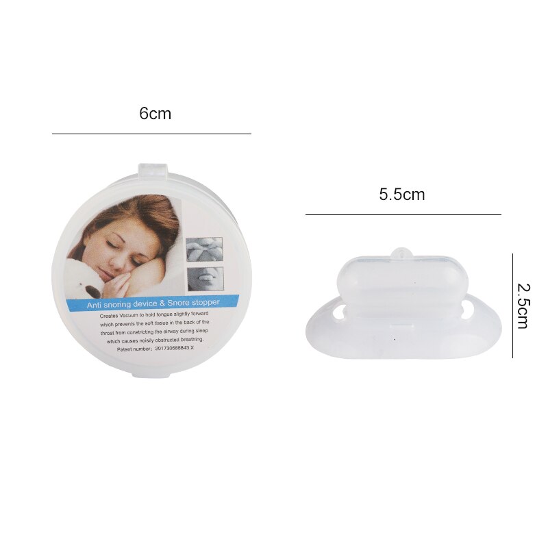1Pcs Medische Siliconen Tong Anti Snurken Krachtige Anti Snurken Apparaat Apneu Stopper Tong Retainer Anti Snurken Night Helpen Slaap