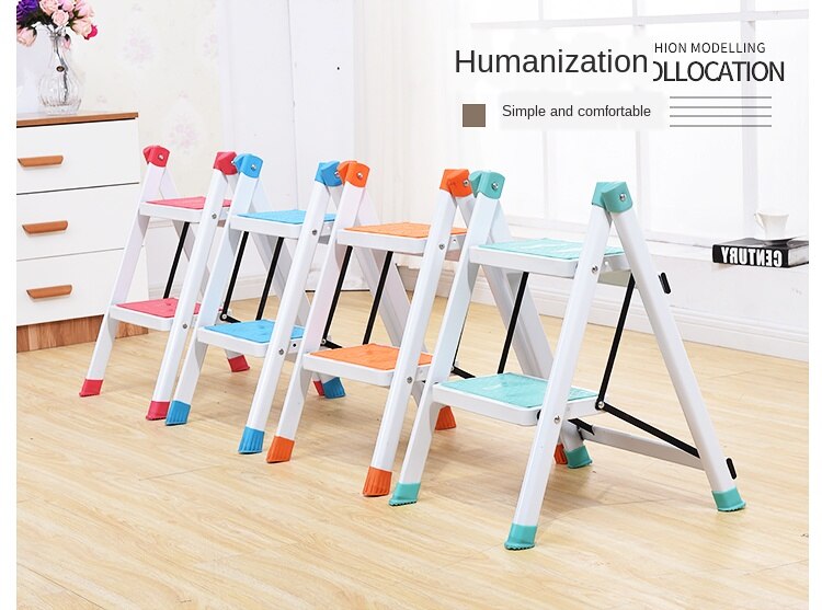 B Home kitchen folding ladder two step ladder herringbone ladder stepping up pet ladder