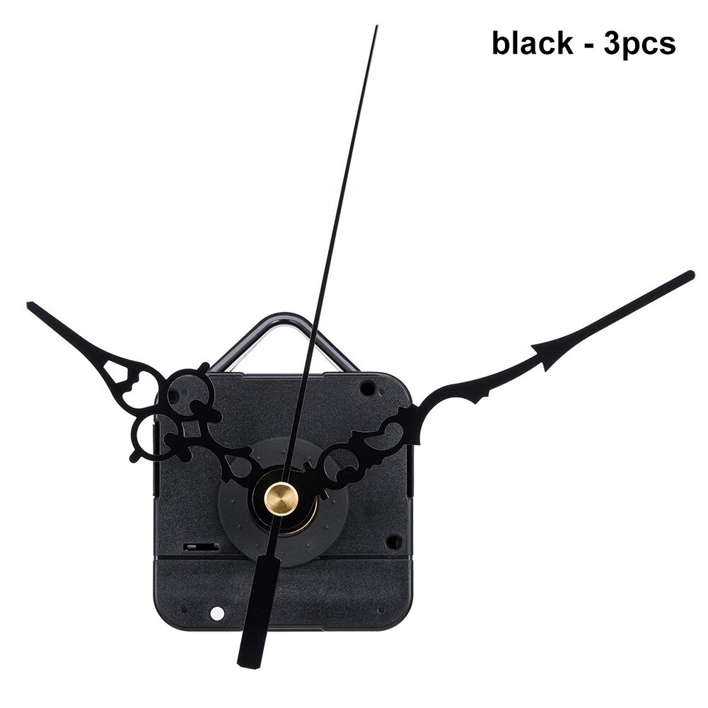 High Torque Clock Replacement Quartz Wall Clock Movement Mechanism Replacement Parts Kit FPing: Black 3 Kits