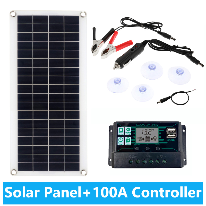 1000w Solar panel 12V Solarzellen 60a 150a Controller Solar platte Kit für Telefon RV Auto MP3-Pad Camping Outdoor-Batterie versorgung: Goldene