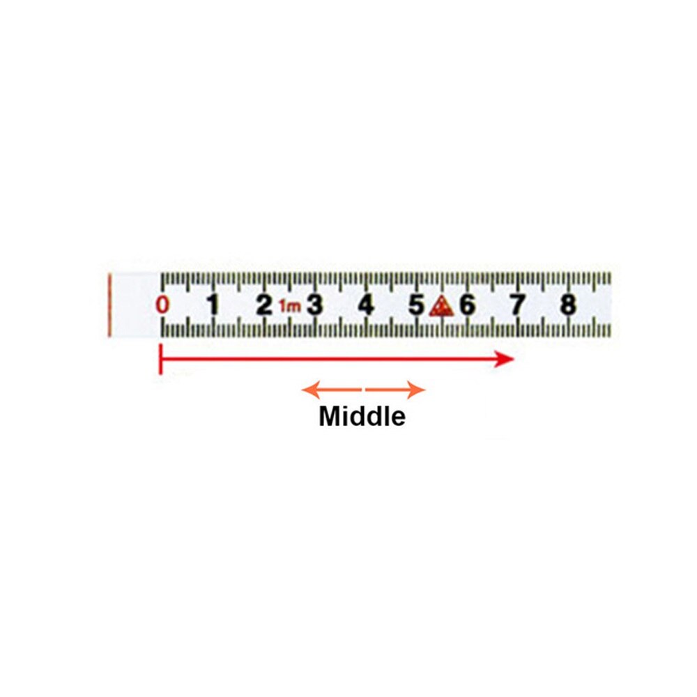 1-2M Rvs Mijter Track Meetlint Zelfklevende Metrische Schaal Heerser Roest-Proof Duurzaam En slijtvaste Heerser: middle / 1m