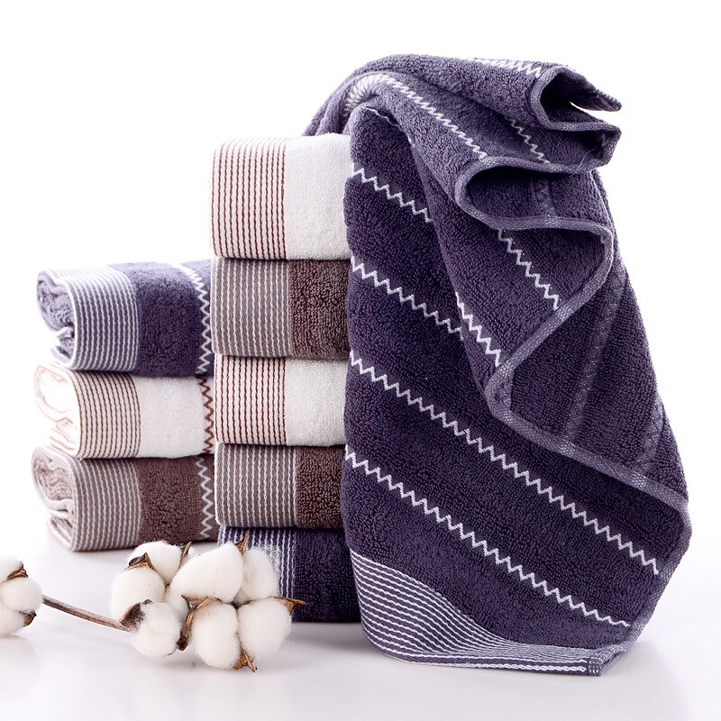 Snel Droog 3 Stuk Katoenen Handdoek Set Water Wave Patroon 1 Badhanddoek 2 Handdoeken Voor Vrouwen Volwassenen Effen kleur Grote Handdoek Badkamer
