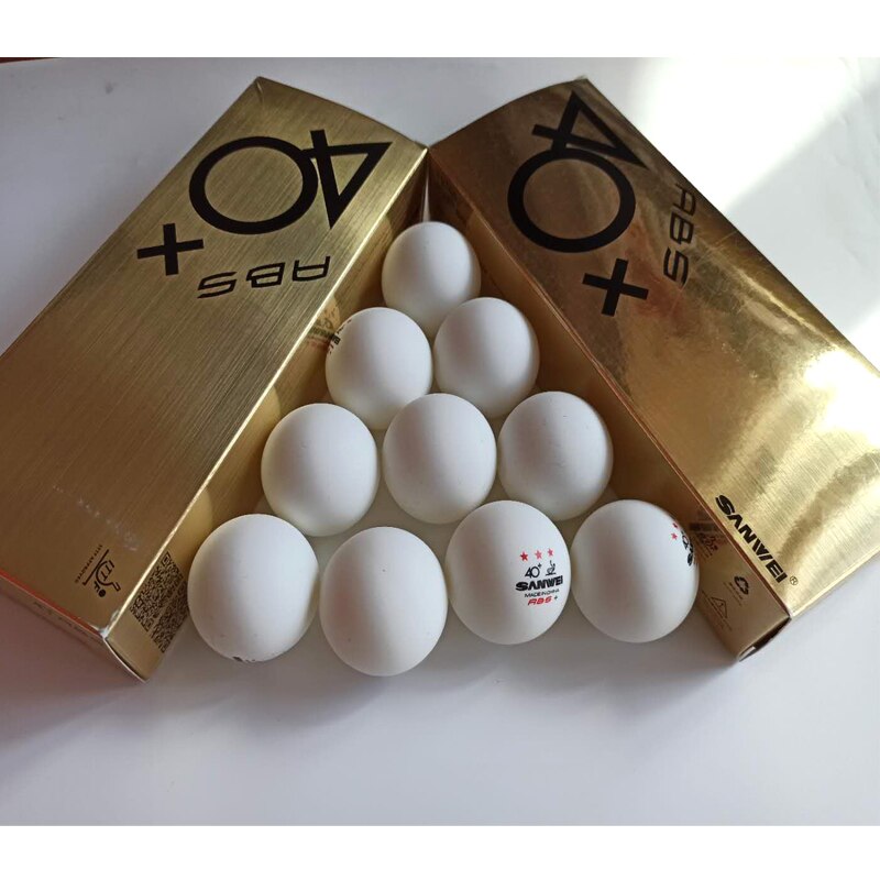 Original sanwei 40+ 3stars material ABS table tennis balls good for training ping pong game