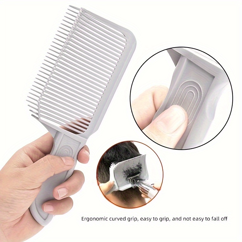 1 peine para cortapelos, peine de cabeza plana estilo masculino para mezclar y cortar, utilizado para peines de estilismo de salón