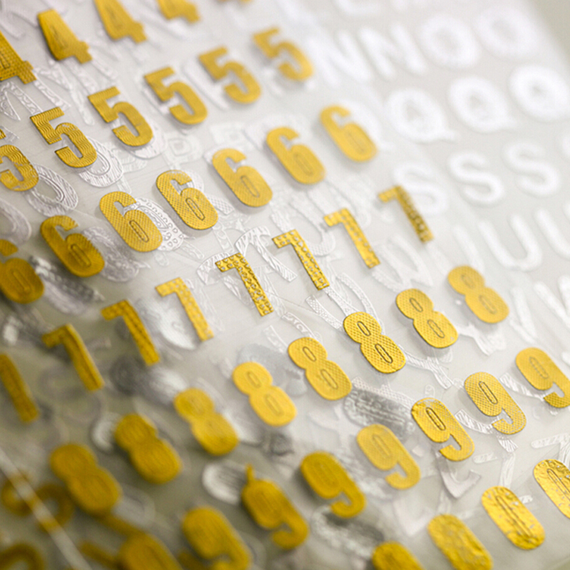 10 Vellen Nummer Stickers Goud/Zilver Kleur Nummer Sticker Plakboek Thuis DIY Decoratie Craft Papelaria