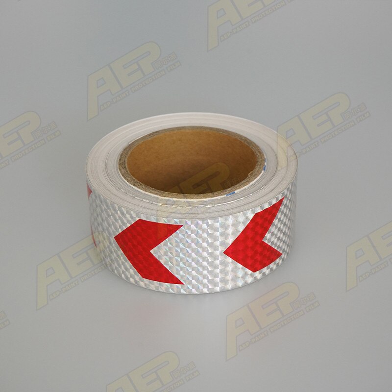 3M Reflective Tape Arrow Guide Warning Mark Strip Waterproof For Automobile Truck Trailer Traffic Road Safety Reflective Film: Laser-G