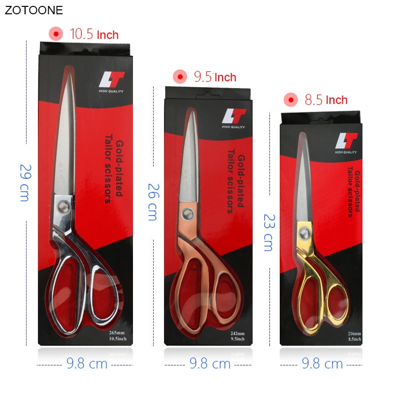 Tailor Scissors 8.5/9.5/10.5 Inch Stainless Steel Garment Scissors Galvanized Alloy Handle Leather Trousers Thread Scissors G