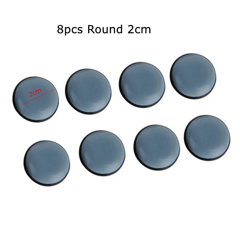 1 Set Slider Pad Furniture Table Bases Protector Coaster Carpet Ground Magic Moving Anti-abrasion Floor Mat SYT9252: 8pcs Round 2cm
