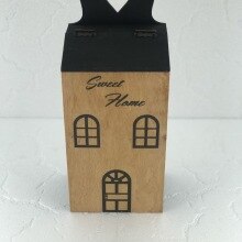Ahşap siyah poşetlik (houten zwarte tassenhouder)