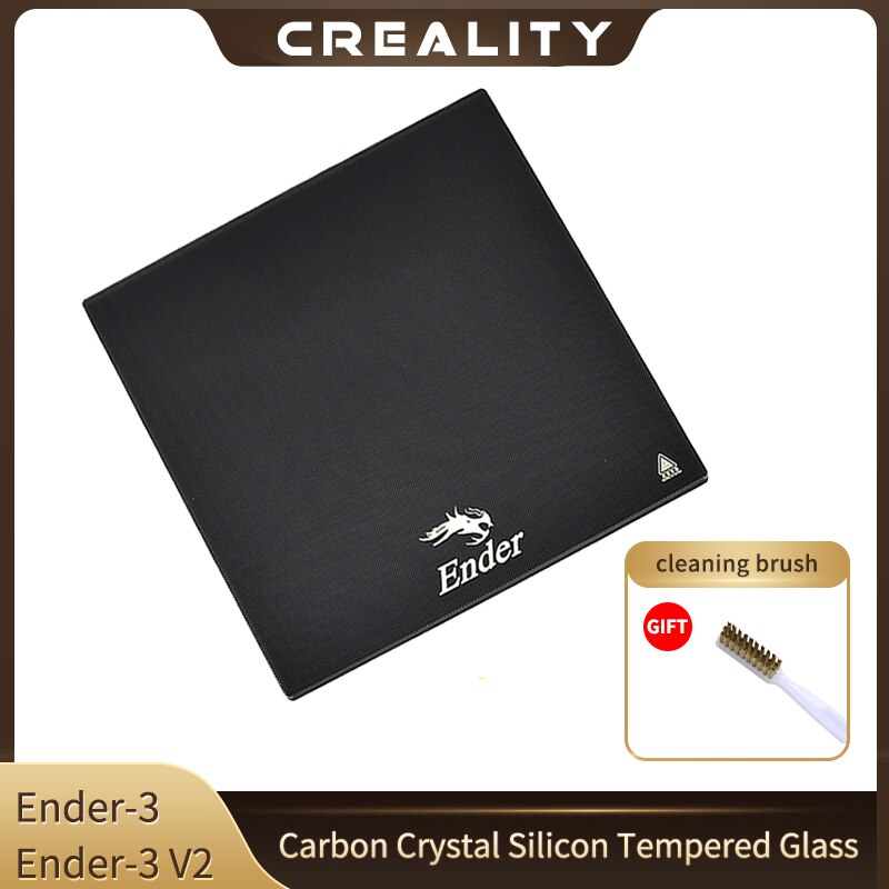 Superficie 235 × 235MM della costruzione del letto caldo del piatto di vetro temperato silicio di cristallo del carbonio della stampante di CREALITY 3D per Ender3/Ender3V2