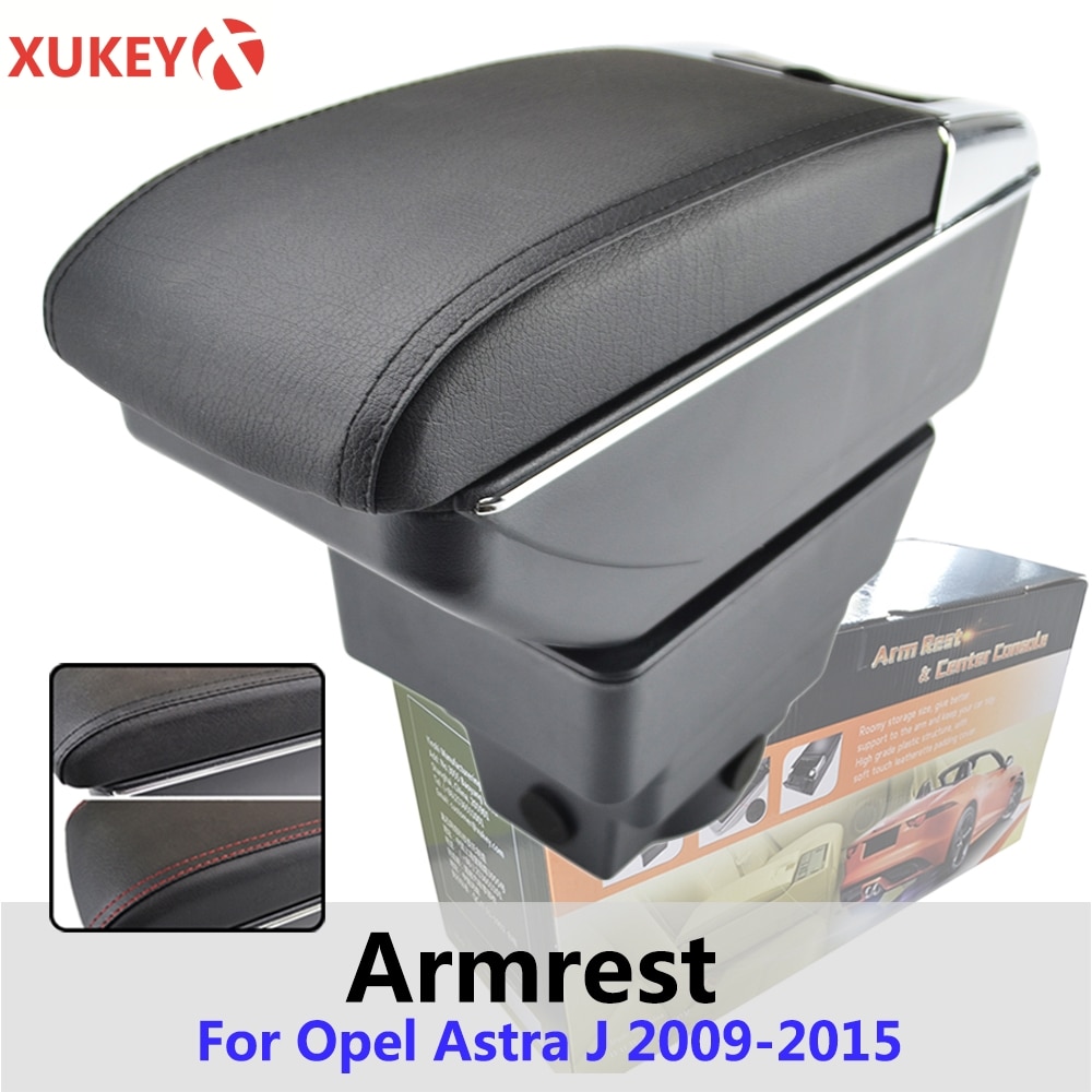 Xukey Centrale Armsteun Voor Opel Astra J - Console Center Black Opslag Auto Styling Doos Asbak Attrage