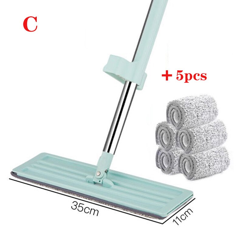 Balai serpillière en microfibre rétractable, nettoyage ménager, sans lavage, essorage automatique, lavage à la main, balai plat, Rotation à 180 degrés: C
