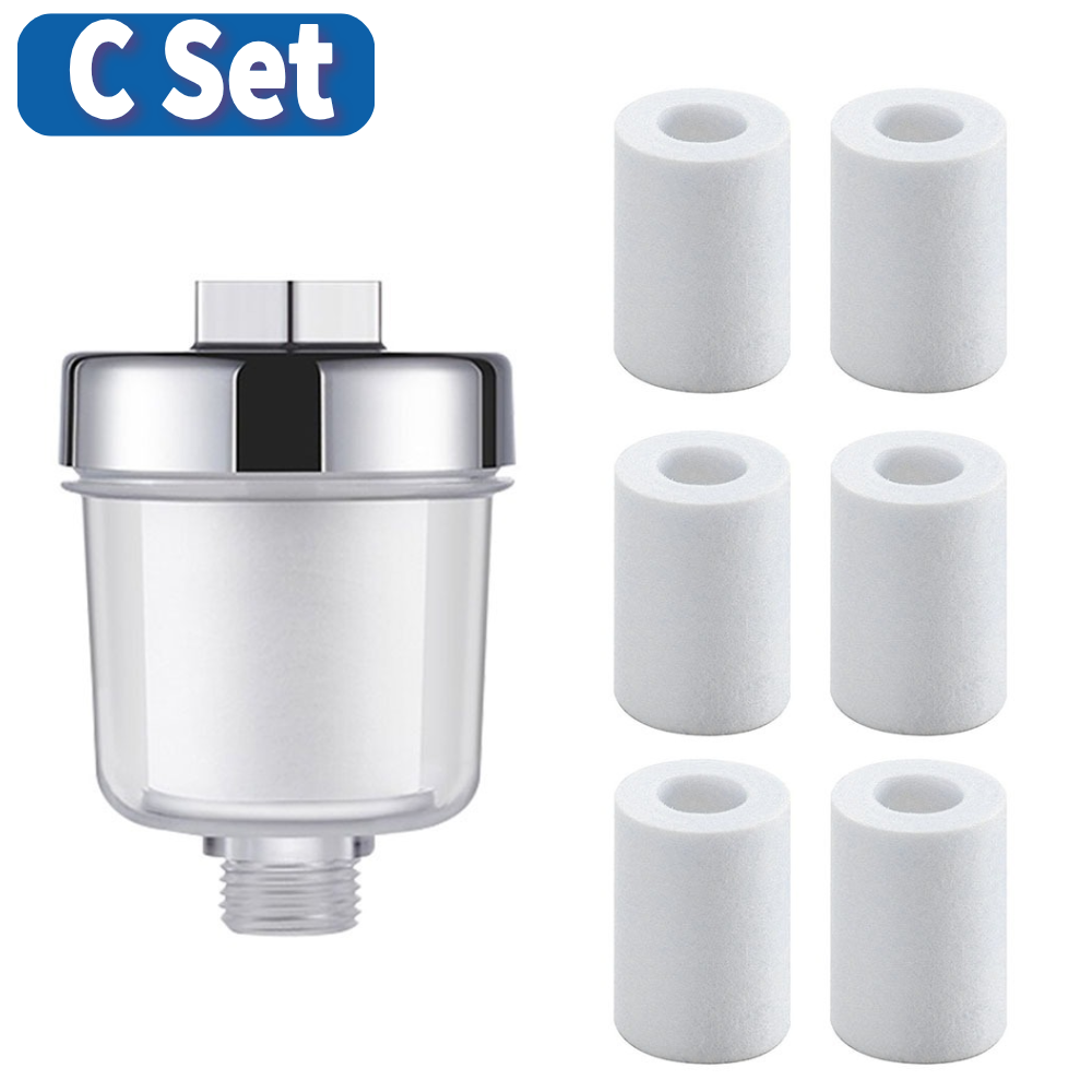 Dusch filter transparentes Badezimmer filtration system 5 Mikron pp Baumwoll filter Haushalts wasserfilter 3,5x2,4 Zoll für die Küche zu Hause: Navy Blau