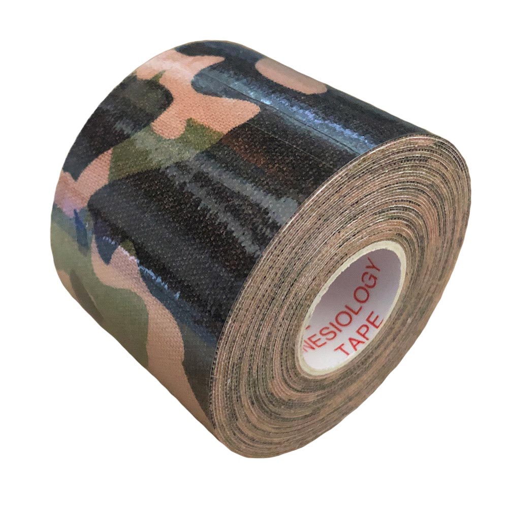 10 rollen Elastischen Sport Band Kinesiologie Band Klebstoff Bandage Knie Ellenbogen Muscle Protector 15 Farben: Green camouflage