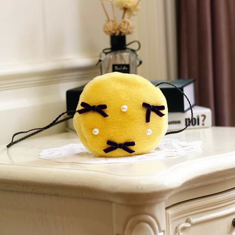 Baby Mini Coin Bag Herfst Winter Faux Fur Crossbody Tassen Voor Meisje Kleine Portemonnee Peuter Kids Party Purse: yellow