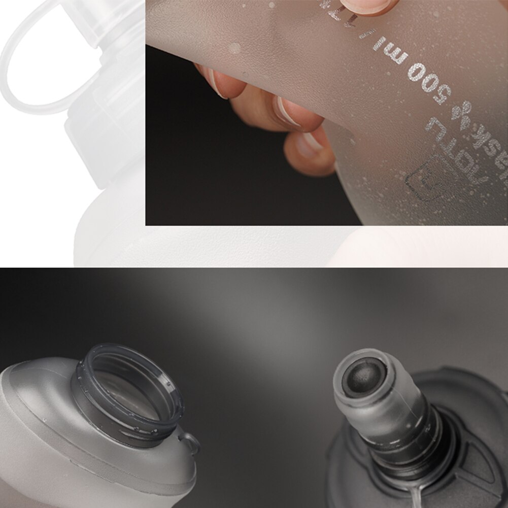 Saco de água ao ar livre fácil segurança exercício acessórios 500ml portátil dobrável ciclismo macio balão beber bolsa para aotu