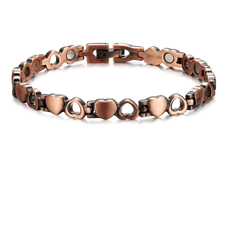 Männer Reinem Kupfer Armbinde Gesundheit Energie Germanium Magnetische Armbinde Jahrgang Hologramm Kette Verknüpfung Armbänder für Frauen Arthritis: 13