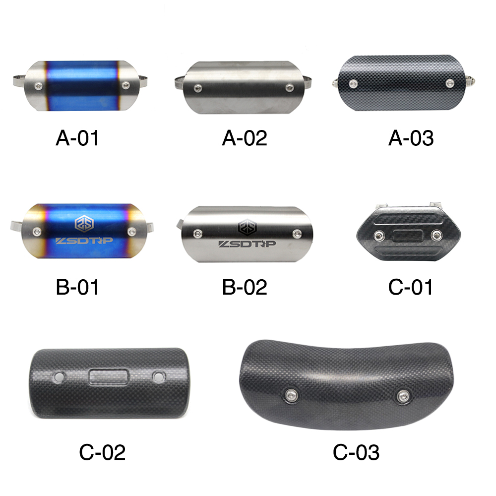 ZSDTRP Motorrad Auspuff Kohlenstoff Schutz Hitzeschild Anti-Verbrühungen Abdeckung Verbinden Für CBR300 Z250 Z750 Auspuff Abdeckung