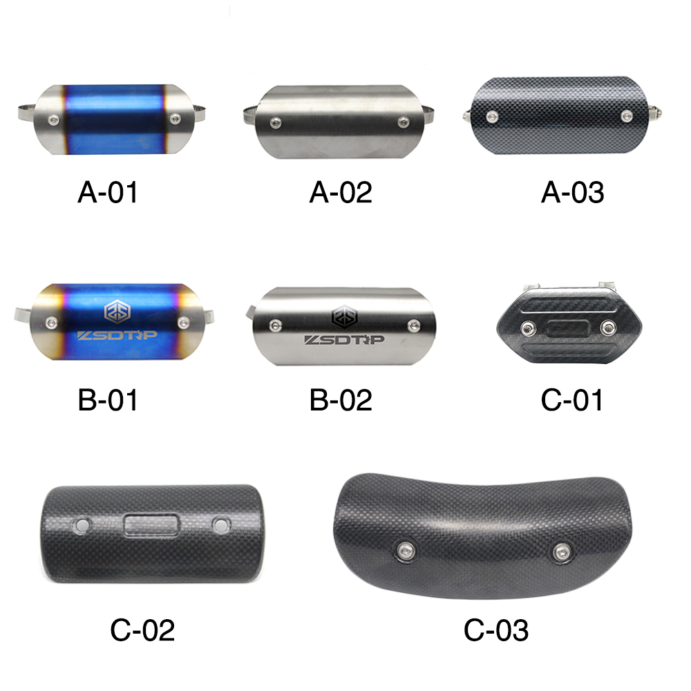 ZSDTRP Motorrad Auspuff Kohlenstoff Schutz Hitzesc – Grandado