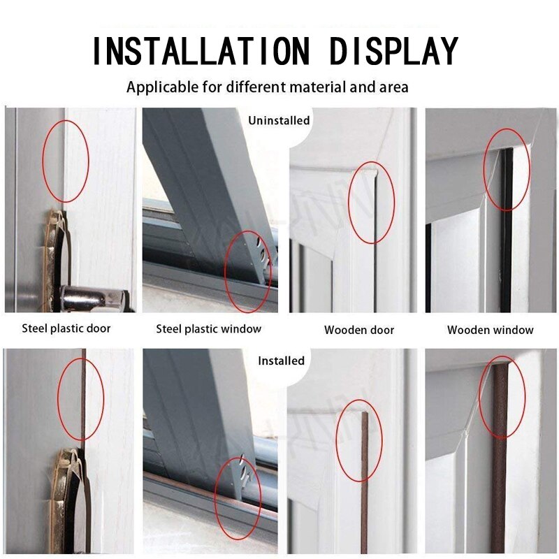 Zelfklevende Epdm Weer Strip Voor Deur Windows Geluiddichte Afdichting Strip Botsingen Kloof Isolatie Schuim Tochtstrip 10M