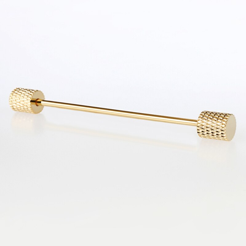 9 Stil herren Edelstahl Gold Kragen Pin 6cm Brosche Krawatte Kragen Pin Runde Kopf für dünne Krawatte Hemd Mit Kragen: Silber überzogen