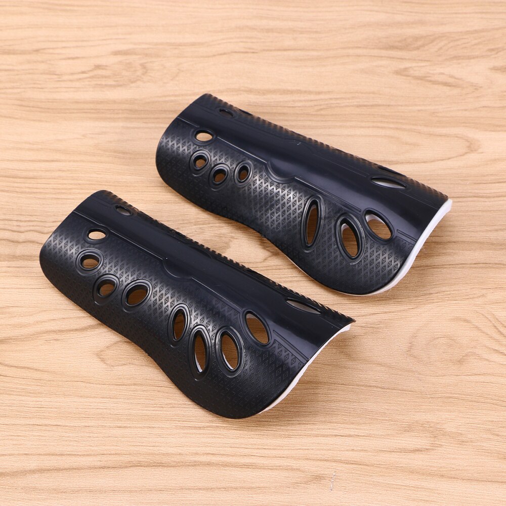 1 par leve respirável adulto bezerro equipamentos de proteção de equipamento de futebol para homem (branco): Black