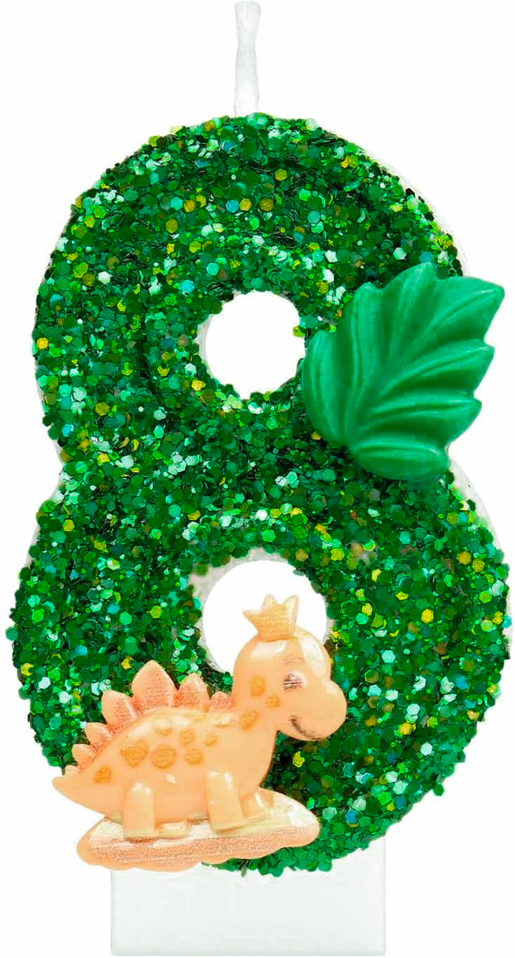 0-9 Number Birthday Candle,Happy Birthday Cake Candle, Birthday Baking Anniversary, Dinosaur Themed Party Supplies: Fluorescent Pink