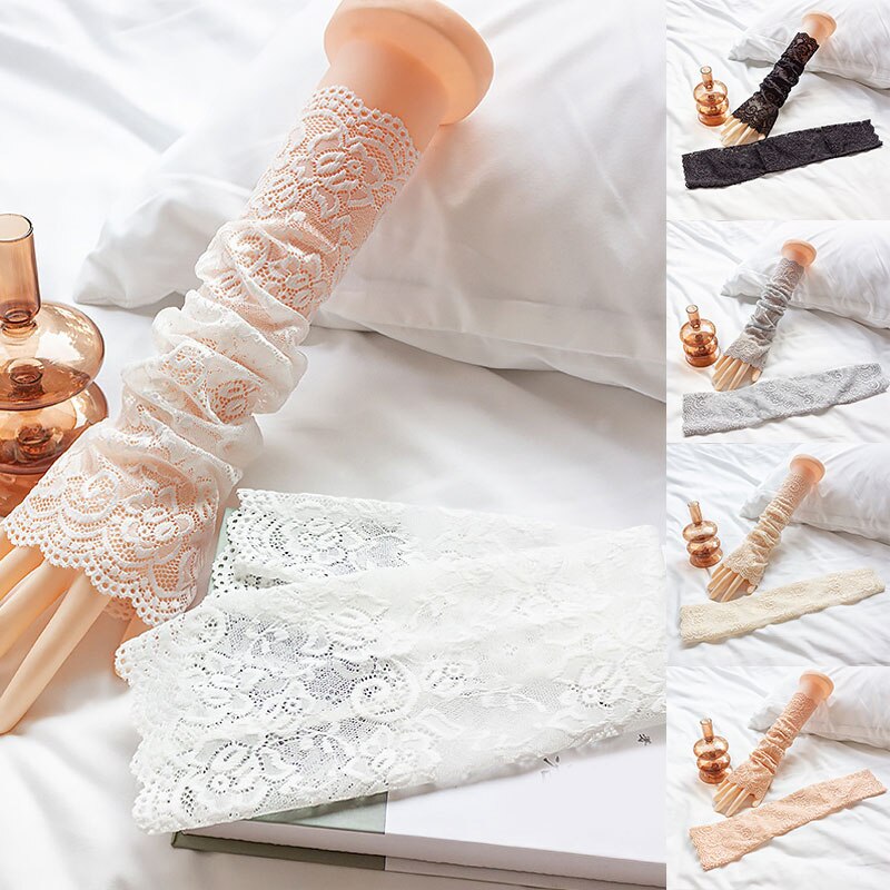 Darmowe letnie koronkowe rękawiczki przeciwsłoneczne rękawiczki damskie ochrona przeciwsłoneczna naramiennik moda oddychający rękaw koronkowy naramiennik dekoracyjny