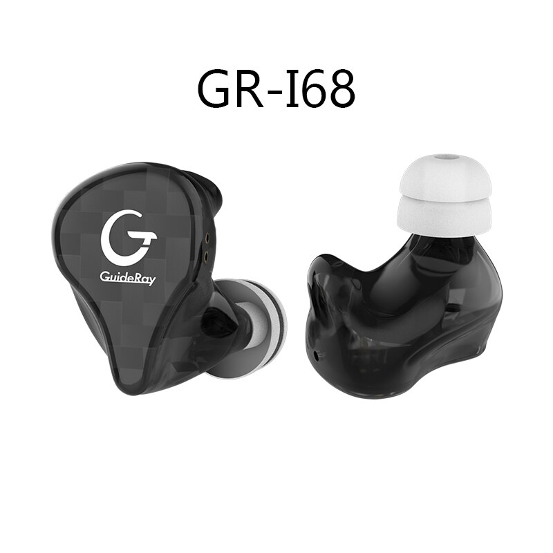 GuideRay GR-i18 /GR-i58/GR-i68 1DD + 1BA auriculares HiFi híbridos en la oreja auriculares deportivos de música con Cable de 0,78mm ZSX BL03 ZSN PRO X T2: GR-i68  no mic