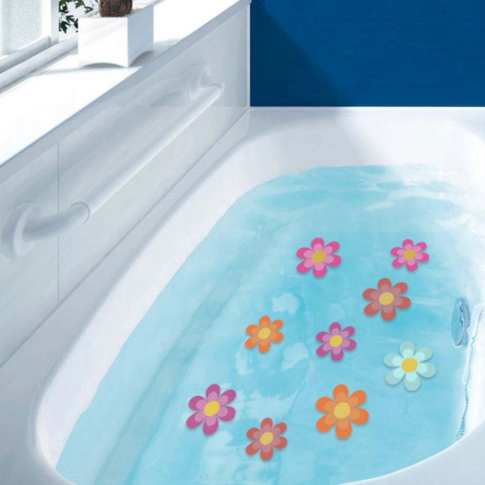 10pz anti scontrino Vasca Da Bagno Colorato Fiore di auto-Adesivo Antiscivolo Vasca Da Bagno Zerbino Vasca Da Bagno Antiscivolo Adesivi vasca da bagno Vasca Da Bagno