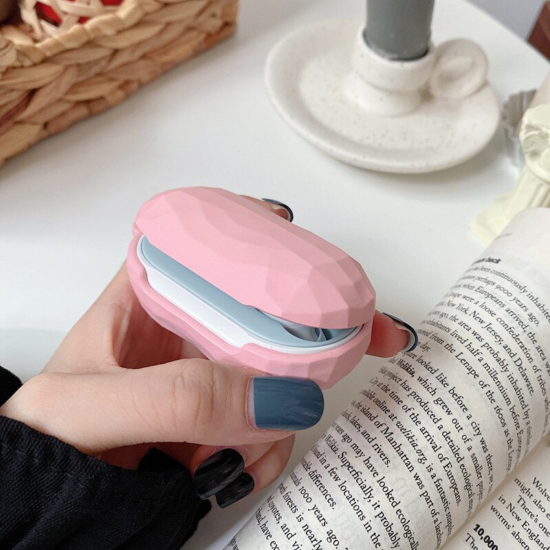 For Samsung Galaxy Buds Plus Solid color Diamond pattern Case Matte Hard Earphone Headset Protective Cover for Galaxy Buds: A6