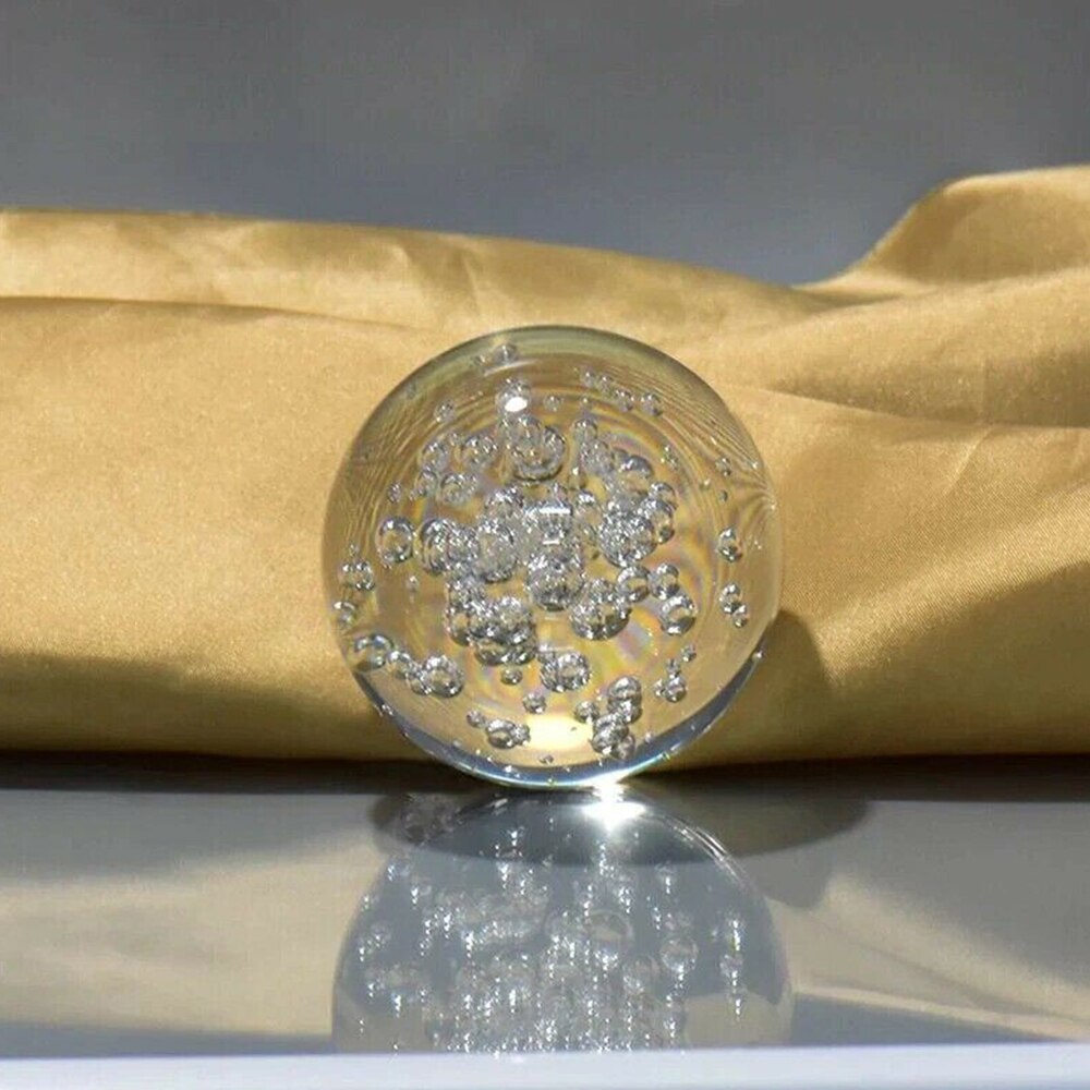 40/60/80MM Clear Bubble Crystal Ball Home Office Desk Decoration Feng Shui Sphere Paperweight Photography Prop Magic Ball