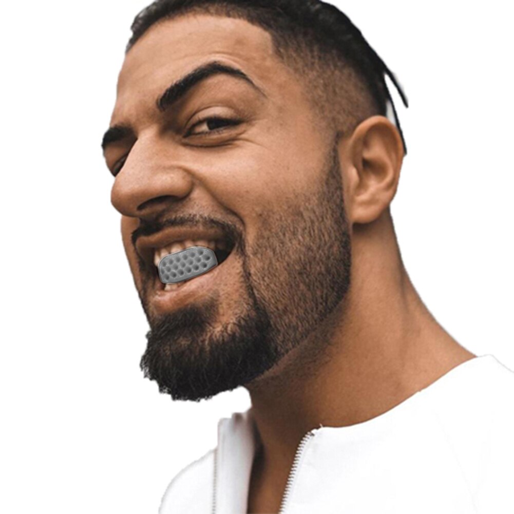 Face Jaw Muscle Exerciser Silicone Slim Fitness Facial Line Trainer (Grey)