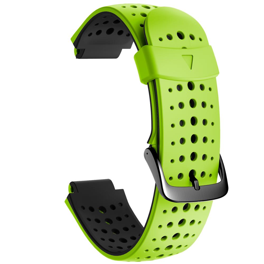 Bracelet de poignet Sport en Silicone, pour Garmin Forerunner 235 220 230 620 735XT, accessoires: Green black